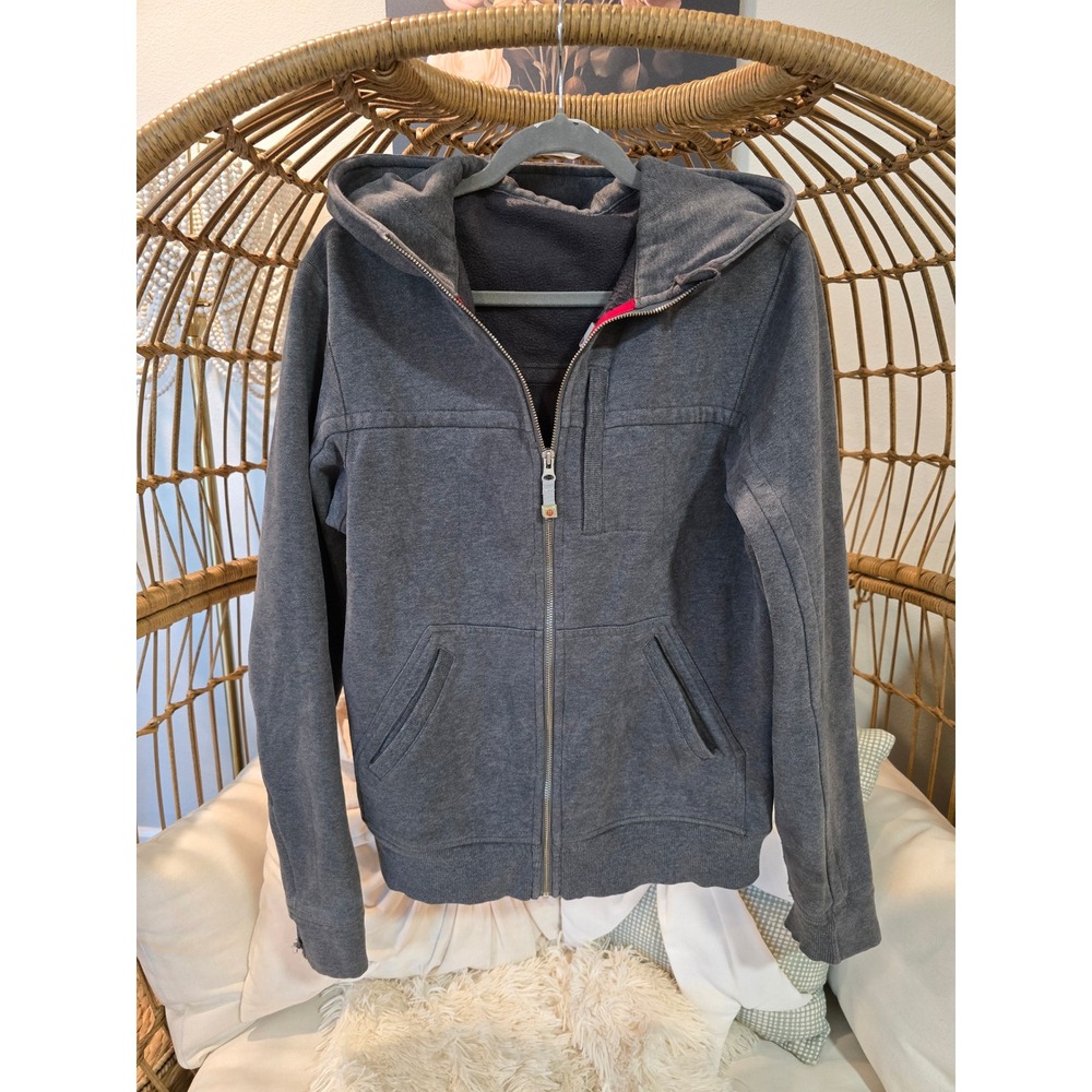 Lululemon Mens Scuba Full Zip Hoodie Charcoal Gray Fleece Lined Sweatshirt